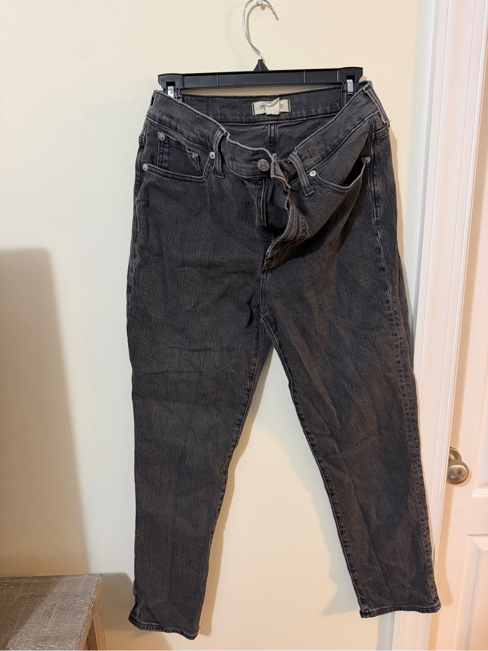 Madewell High-Rise Washed Black Jeans